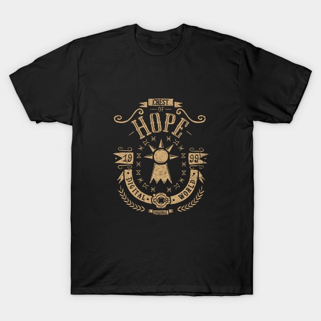 Digimon Crest of Hope - Angemon - T.K T-Shirt by Typhoonic